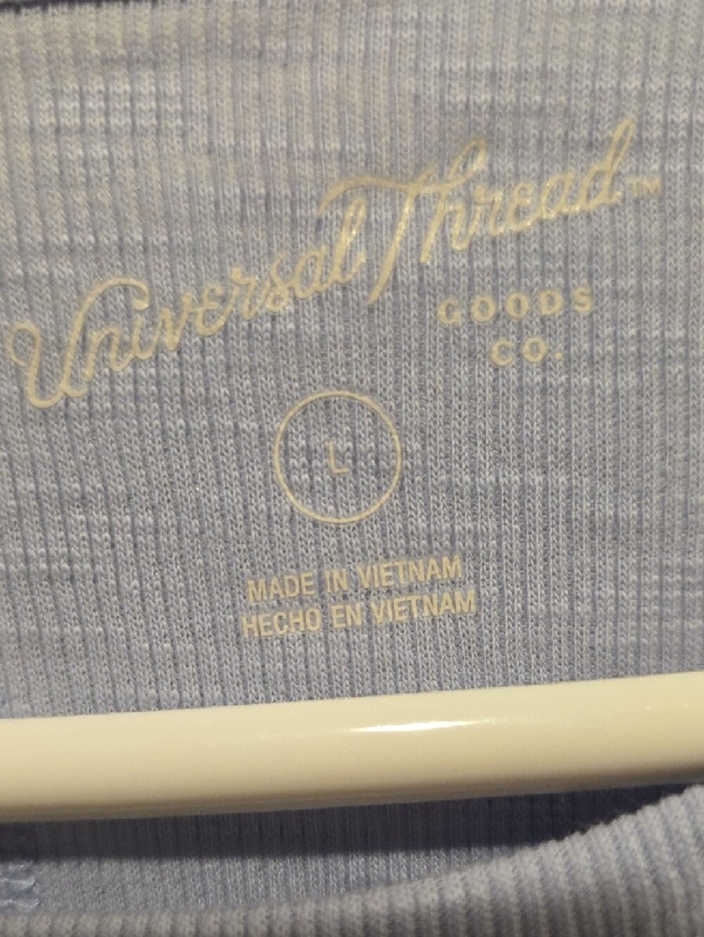 Avenue Road Ribbed Long-Sleeve Crewneck Top - Pale Blue - Picture 2 of 5